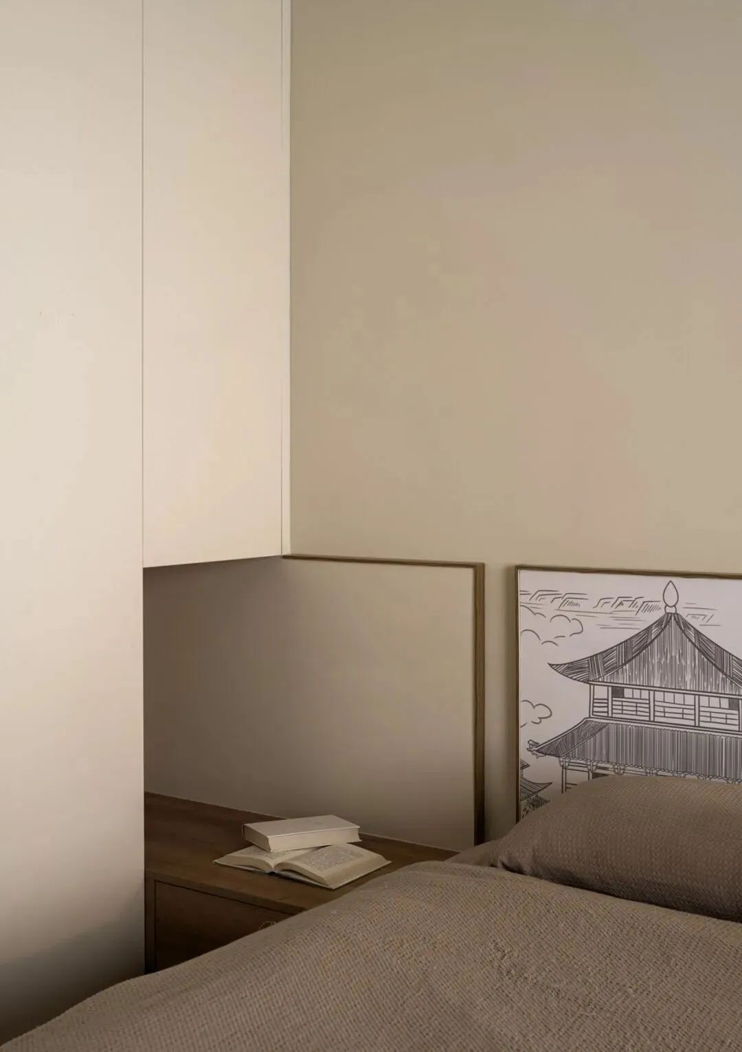 艺术涂料装修案例效果图：静谧东方意境新中式家居