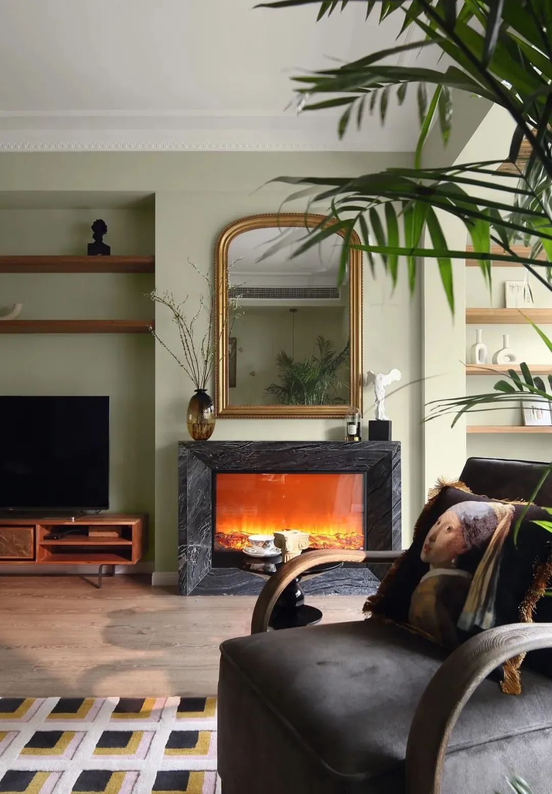 硅藻泥装修案例效果图片：充满浪漫怀旧情调的140㎡三居室